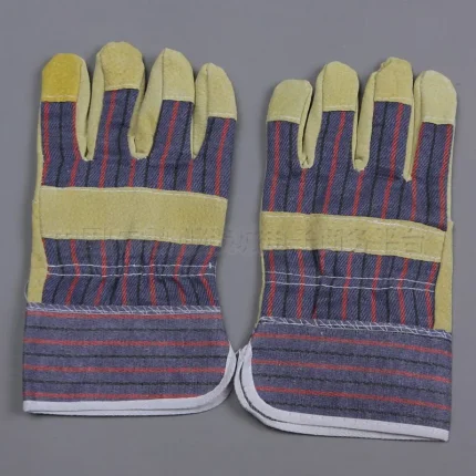 Welding Gloves - Heat Resistant Leather and Fireproof Stitching for Fireplace Fire Pit Wood Stove BBQ
