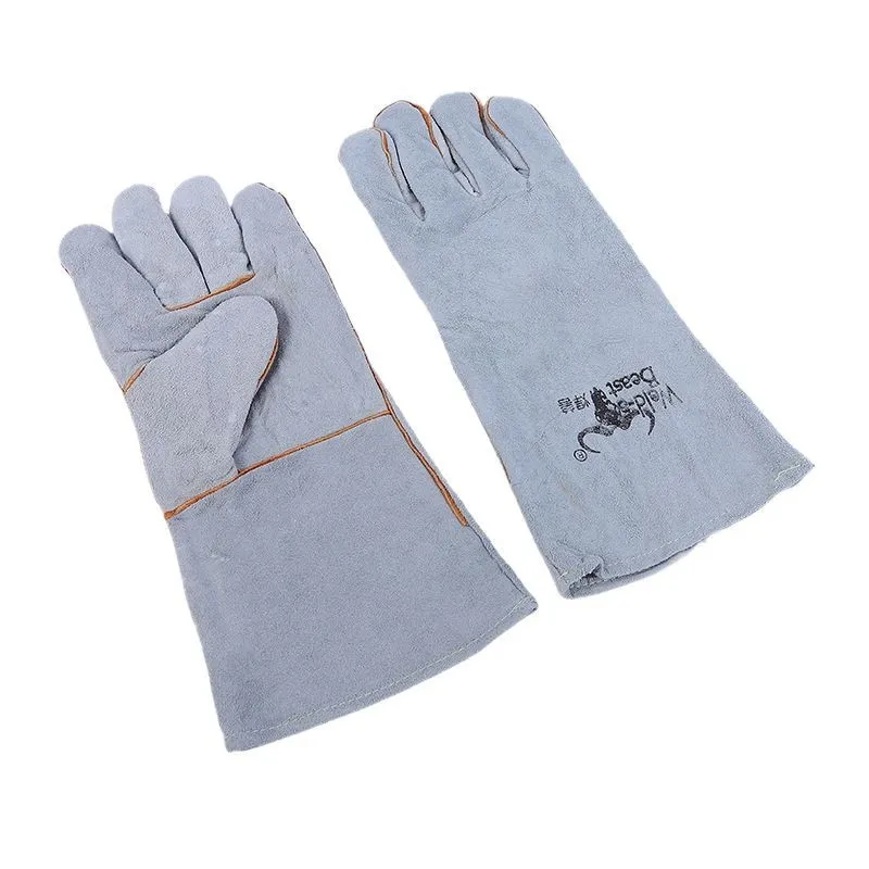 Welding Gloves, 14 Inches, 932℉ Heat-Resistant Leather Welding Gloves | Suitable for Welding, Ovens, Grills, Fireplaces, Furnaces, Stoves | With Soft Lining