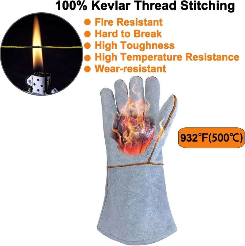 Welding Gloves Kevlar - Stitched Heat Guardians