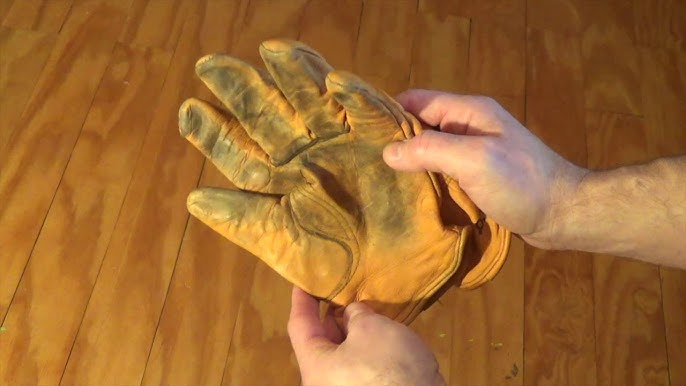 Dirty welding gloves