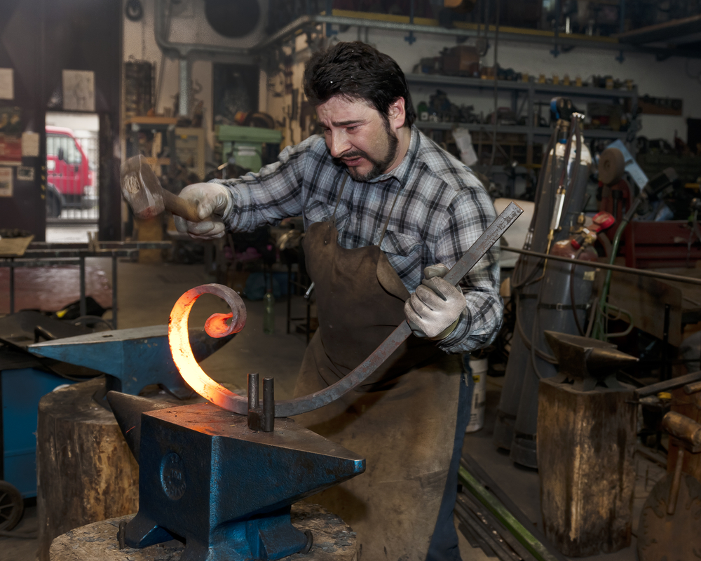 Welding gloves blacksmith bending work
