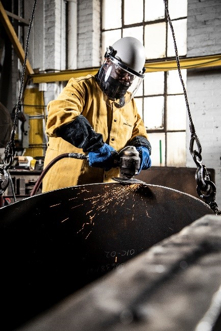 Wear welding gloves to prevent cuts and injuries.