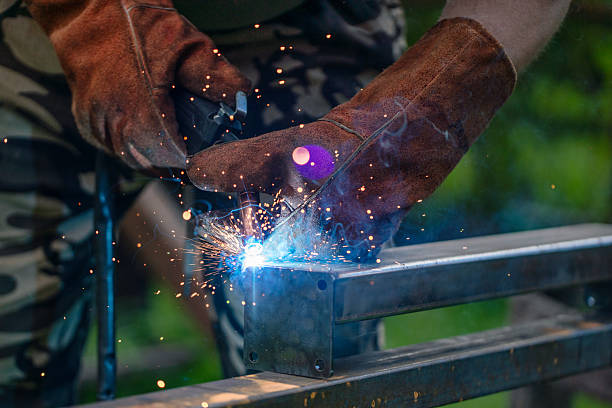 Small details of welding gloves