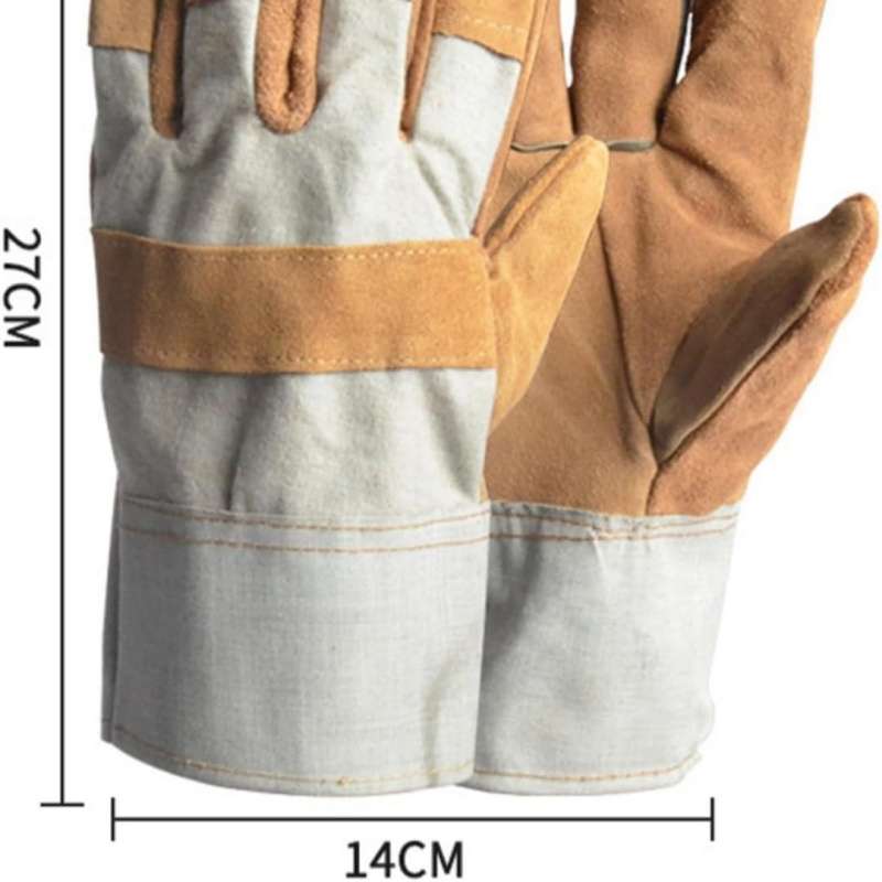 Leather Cloth Welding Gloves Size