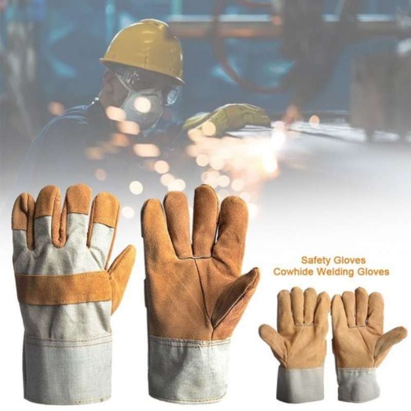 leather-cloth welding gloves